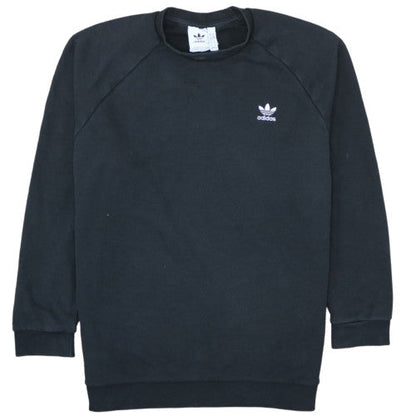 Adidas Men's Black Crew Neck Fleece Pullover Sweatshirt Size M