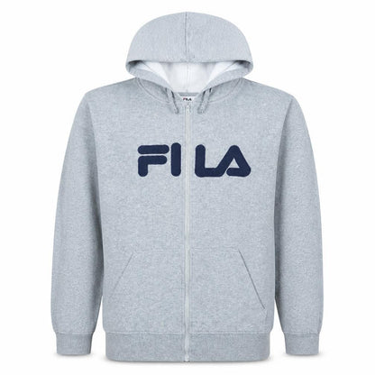 Fila Men's Grey 2XL Full Zip Hoodie Sweatshirt
