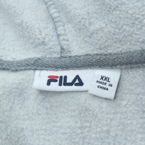 Fila Men's Grey 2XL Full Zip Hoodie Sweatshirt