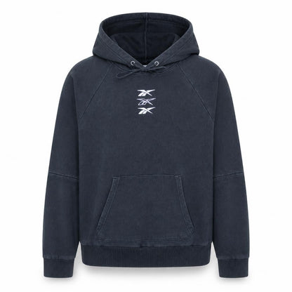 Reebok Women's Black Pullover Hoodie Size S Cotton Blend Logo Sweatshirt