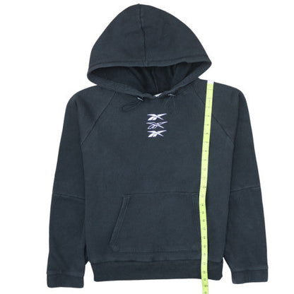 Reebok Women's Black Pullover Hoodie Size S Cotton Blend Logo Sweatshirt