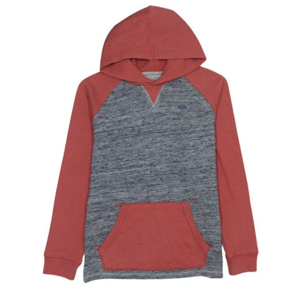 Quiksilver Womens Grey & Red Pullover Hoodie Size 12 Cotton Blend