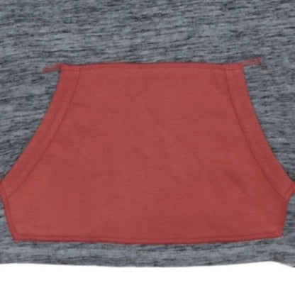 Quiksilver Womens Grey & Red Pullover Hoodie Size 12 Cotton Blend