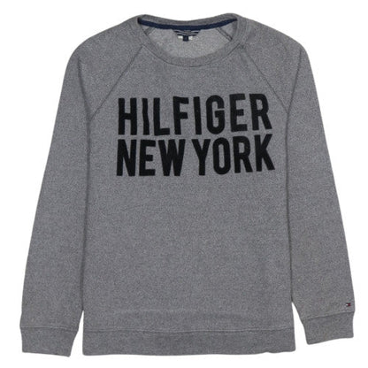 Tommy Hilfiger Women Grey Crew Neck Pullover Sweatshirt S