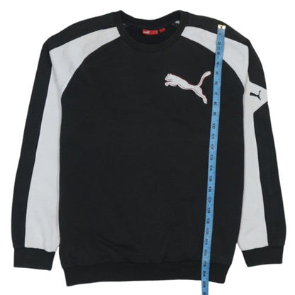 Puma Men's Black 2XL Crew Neck Pullover Sweatshirt with Logo