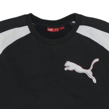 Puma Men's Black 2XL Crew Neck Pullover Sweatshirt with Logo