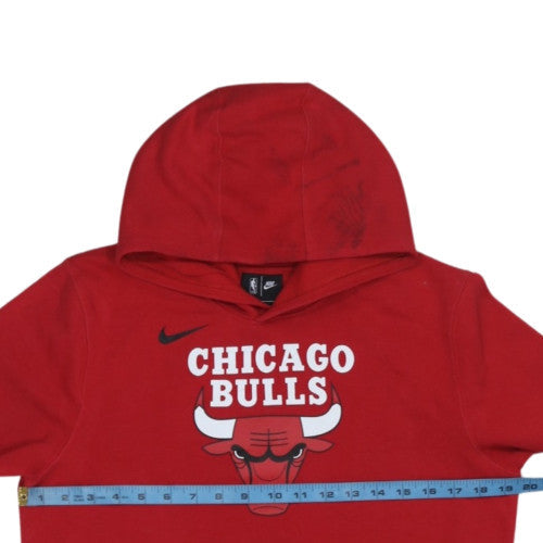Nike Boys Red Chicago Bulls Pullover Hoodie XL 18/20 NBA Fleece