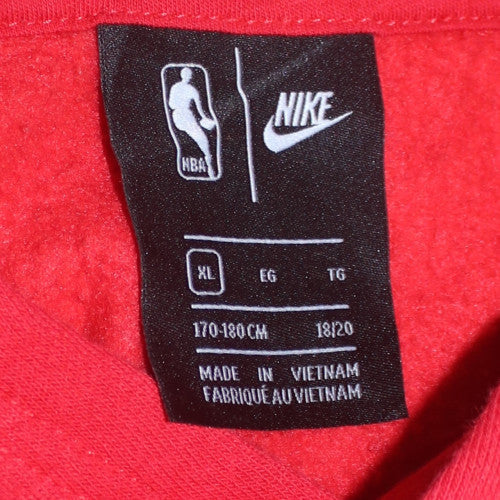 Nike Boys Red Chicago Bulls Pullover Hoodie XL 18/20 NBA Fleece
