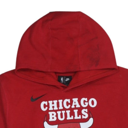 Nike Boys Red Chicago Bulls Pullover Hoodie XL 18/20 NBA Fleece
