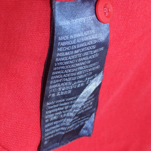 Tommy Hilfiger Men's Red 2XL Regular Fit Cotton Polo Shirt