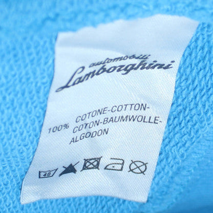 Lamborghini Men's Blue Cotton Track Jacket Size M Full Zip Logo