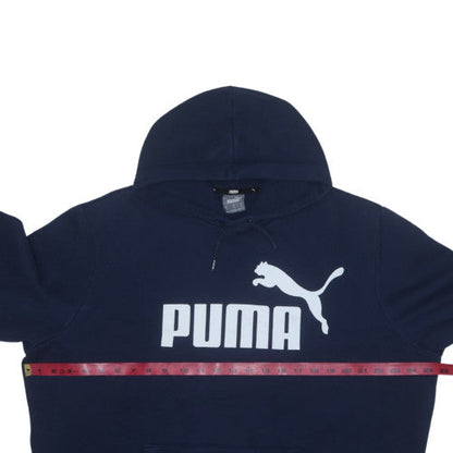 Puma Men's Blue XL Pullover Hoodie Fleece Sports Sweatshirt