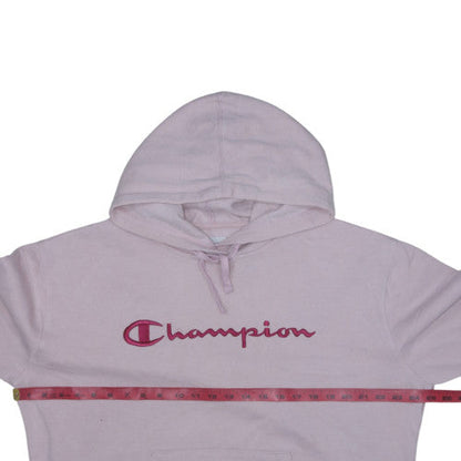 Champion Womens Pink Pullover Hoodie XXL Embroidered Logo Casual