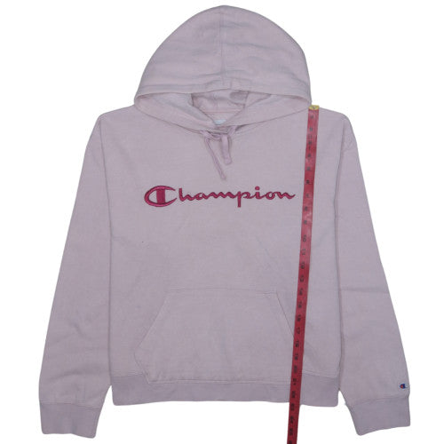 Champion Womens Pink Pullover Hoodie XXL Embroidered Logo Casual