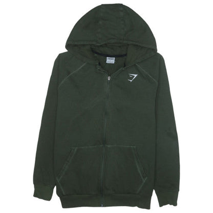 Gymshark Men’s Green Full Zip Hoodie Size L Regular Fit