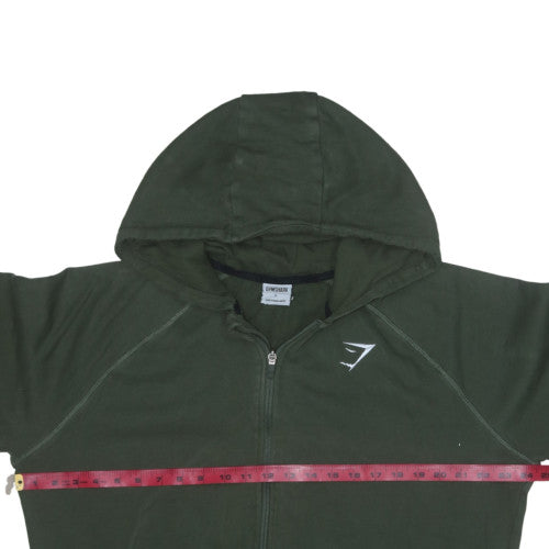 Gymshark Men’s Green Full Zip Hoodie Size L Regular Fit