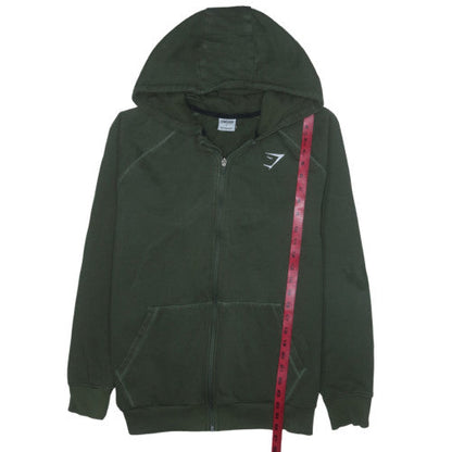 Gymshark Men’s Green Full Zip Hoodie Size L Regular Fit