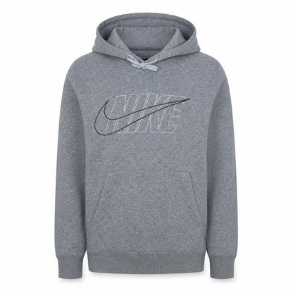 Nike Men's Grey Small Pullover Hoodie with Logo Graphic
