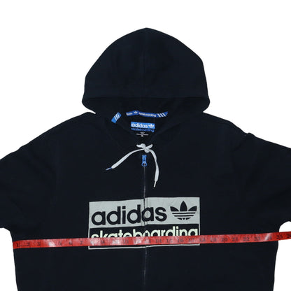 adidas Men's Black XL Full Zip Skateboarding Hoodie