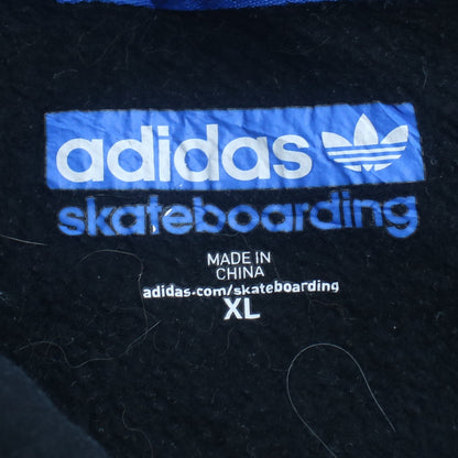 adidas Men's Black XL Full Zip Skateboarding Hoodie