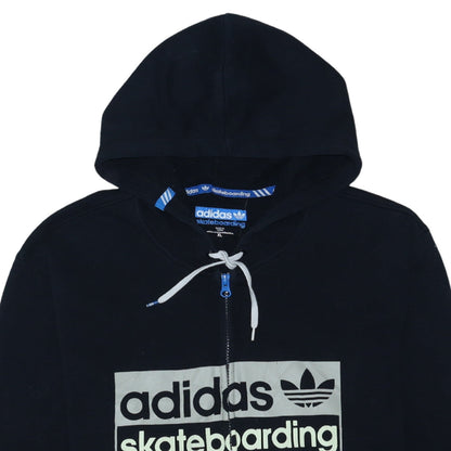 adidas Men's Black XL Full Zip Skateboarding Hoodie