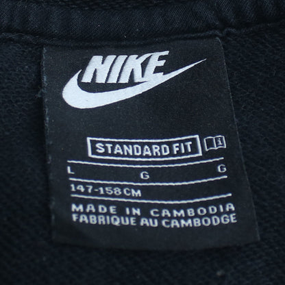 Nike Boys Black Full Zip Hoodie Size 158cm Fleece Zip Up Sweatshirt