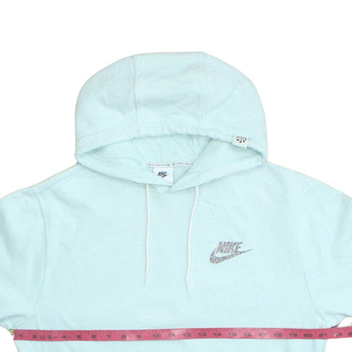 Nike Womens Blue Pullover Hoodie Small - Cotton Blend Sweatshirt