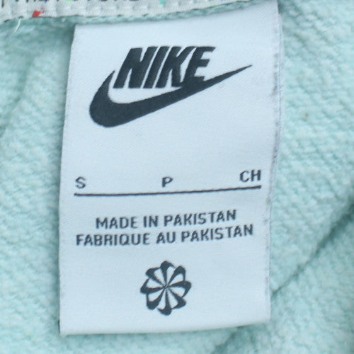 Nike Womens Blue Pullover Hoodie Small - Cotton Blend Sweatshirt