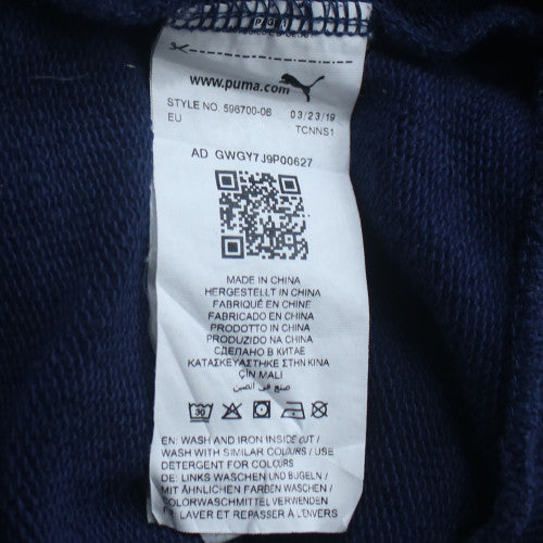 Puma Mens Blue Pullover Hoodie M Regular Fit Fleece Sweatshirt