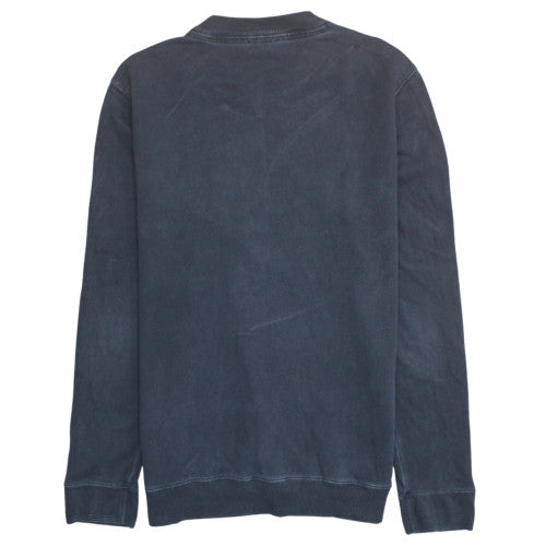Hugo Boss Men's Blue Logo Crew Neck Cotton Sweatshirt M