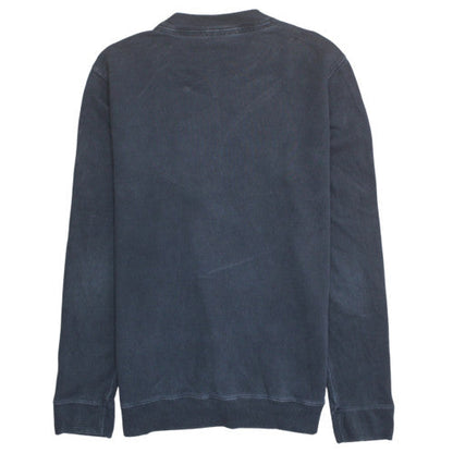 Hugo Boss Men's Blue Logo Crew Neck Cotton Sweatshirt M