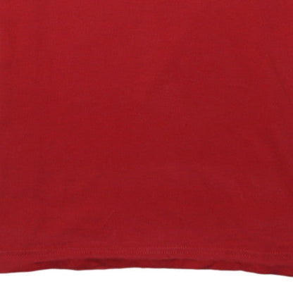 Adidas Boys Red 13-14 Years Sport Logo Short Sleeve Cotton T-Shirt