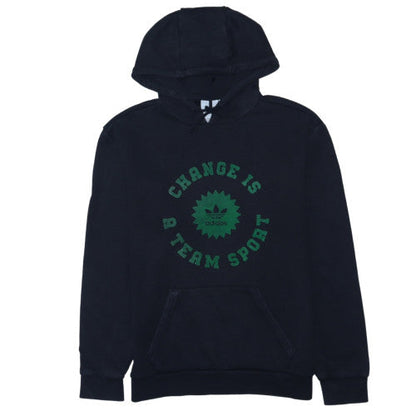 adidas Men's Black Pullover Hoodie S Sports Graphic Fleece Sweatshirt