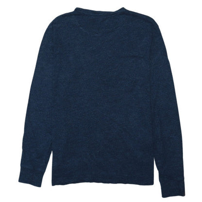 Polo Ralph Lauren Men's Blue Long Sleeve Crew Neck Cotton T-Shirt M