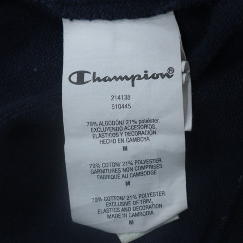 Champion Men's Black Medium Pullover Hoodie with Logo Design
