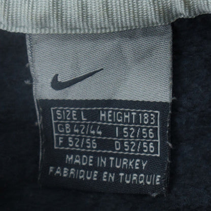 Nike Mens Blue Fleece Pullover Sweatshirt L Crew Neck Logo Vintage