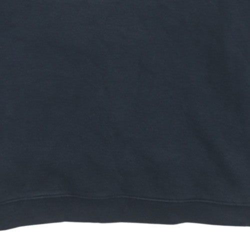 Nike Mens Blue Fleece Pullover Sweatshirt L Crew Neck Logo Vintage