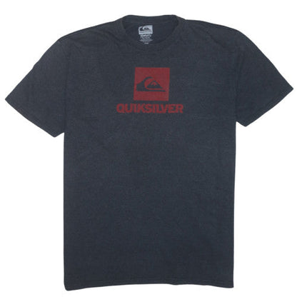 Quiksilver Men's Grey XL Graphic Surf Logo Short Sleeve T-Shirt