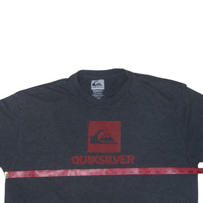Quiksilver Men's Grey XL Graphic Surf Logo Short Sleeve T-Shirt