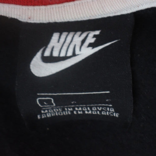Nike Men's Red Black White Crew Neck Graphic Sweatshirt L