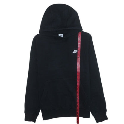 Nike Women's Black Pullover Hoodie Small Cotton Fleece Logo Sweatshirt