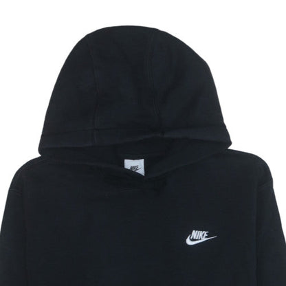 Nike Women's Black Pullover Hoodie Small Cotton Fleece Logo Sweatshirt