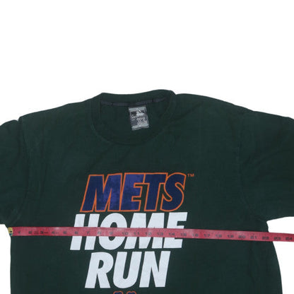 MLB Mens Black XL T-Shirt Crew Neck Mets Home Run Graphic Cotton