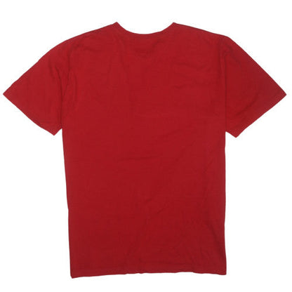 Nike Men's Red Just Do It Crew Neck Cotton T-Shirt XL Regular Fit
