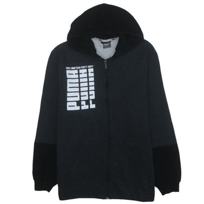 Puma Men's Black Full Zip Hoodie L Fleece Sportswear