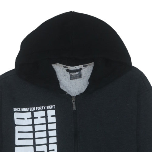 Puma Men's Black Full Zip Hoodie L Fleece Sportswear