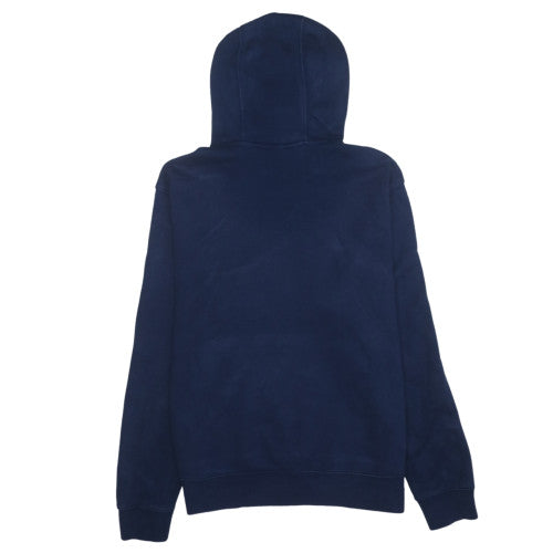 Nike Womens Navy Blue Pullover Hoodie M Cotton Blend Logo Casual