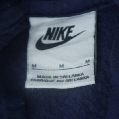 Nike Womens Navy Blue Pullover Hoodie M Cotton Blend Logo Casual