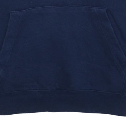 Nike Womens Navy Blue Pullover Hoodie M Cotton Blend Logo Casual