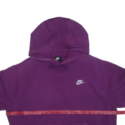 Nike Womens Purple Pullover Hoodie L Cotton Blend Casual Sweatshirt